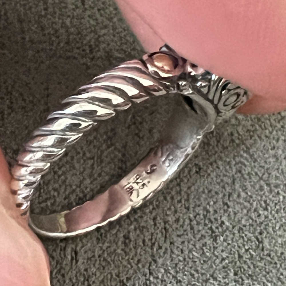 NWOT Samuel B. Sterling Silver and18k gold Ring Size 7 - Picture 5 of 8